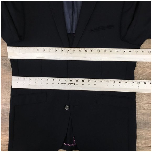 Egara Mens Blazer‎ Sport Coat Two Button Jacket Wool Size 42R Slim Casual Suits - Picture 11 of 13